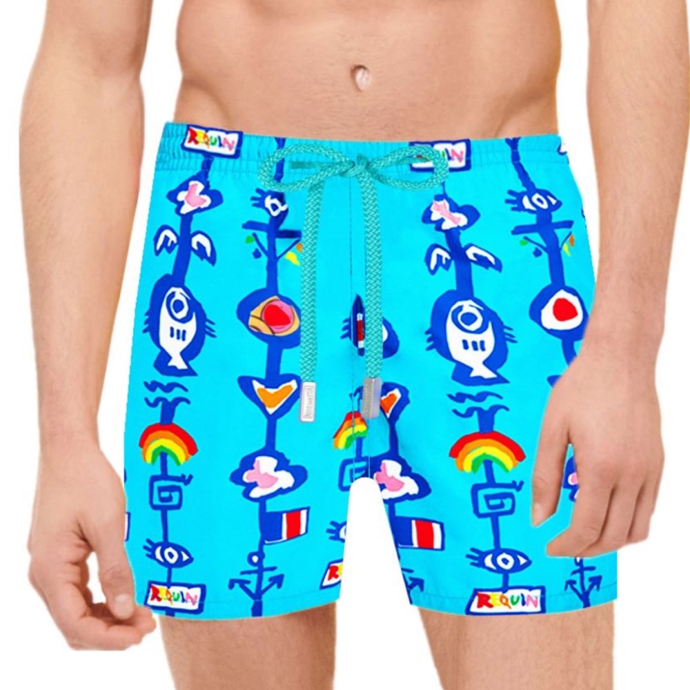 NEW Vilebrequin Mens Patterned Swim Trunks